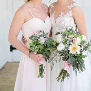 Baby pink Allure Bridesmaid Dress